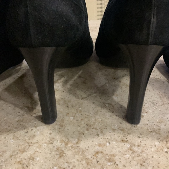 NWOT Aquatalia Romina Anthracite Suede Black Tall Boots Size 9.5 - Picture 8 of 9